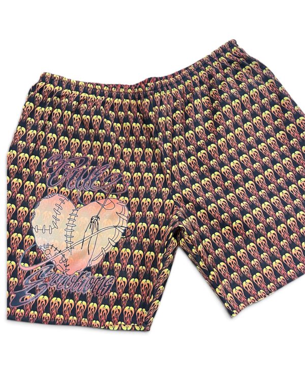 Custom Flame Heart Shorts