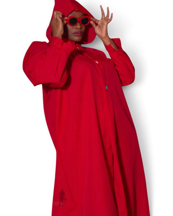 Custom Red Hooded Coat