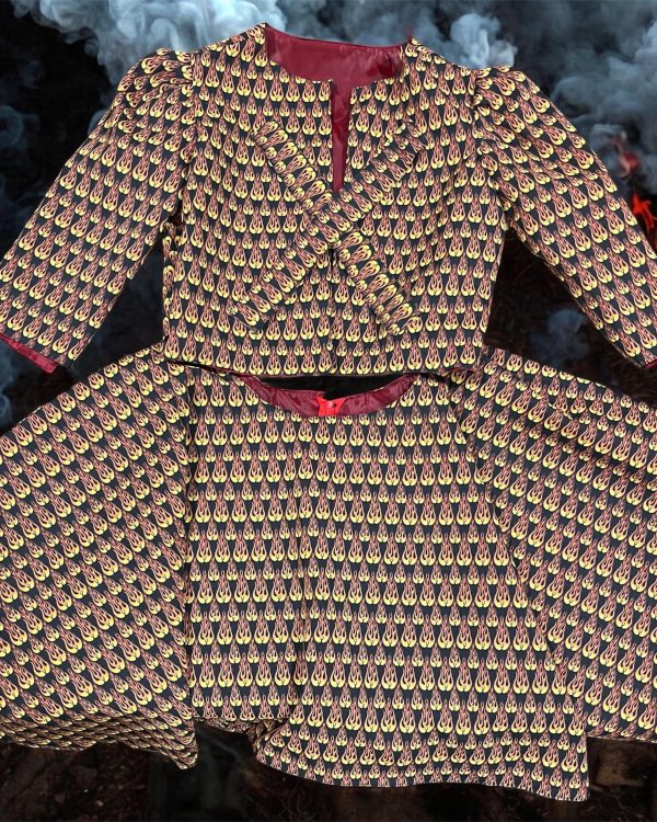 Custom Flame Skirt Set